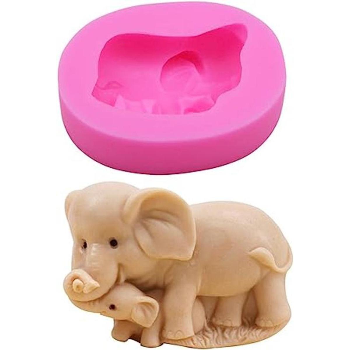 Moldes de jabón de elefante para madre y bebé moldes de