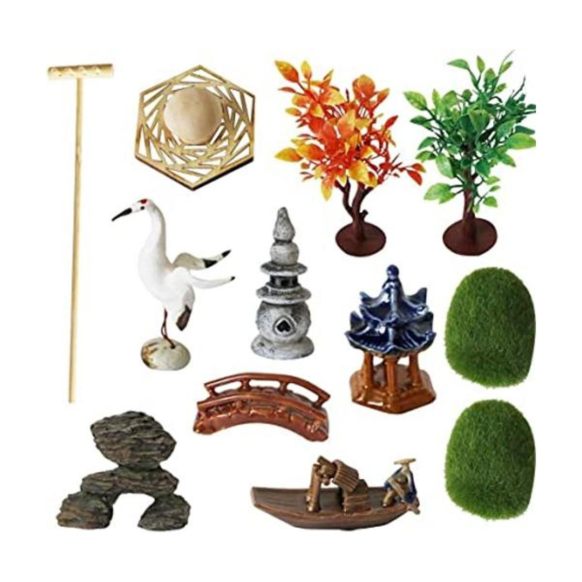 Kit de accesorios de jardín zen japonés juego de jardín