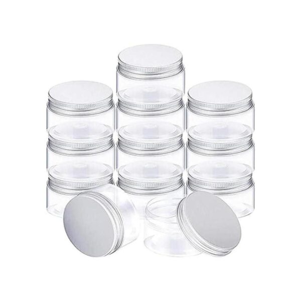 SATINIOR Paquete de 12 tarros de plástico transparente_1