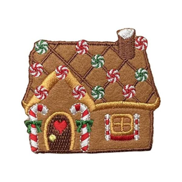Parche bordado de galletas de Navidad con caramelo de_1