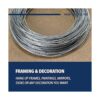 HangDone Picture Hanging Wire 3 100Feet Supports up to
