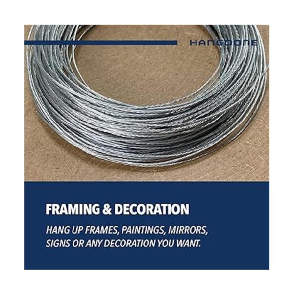 HangDone Picture Hanging Wire 3 100Feet Supports up to