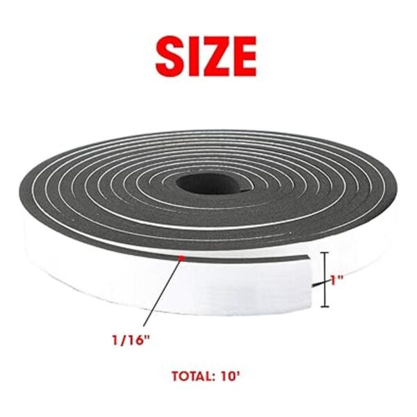 Rollo de tira de espuma de neopreno de Dualplex 1 pulgada