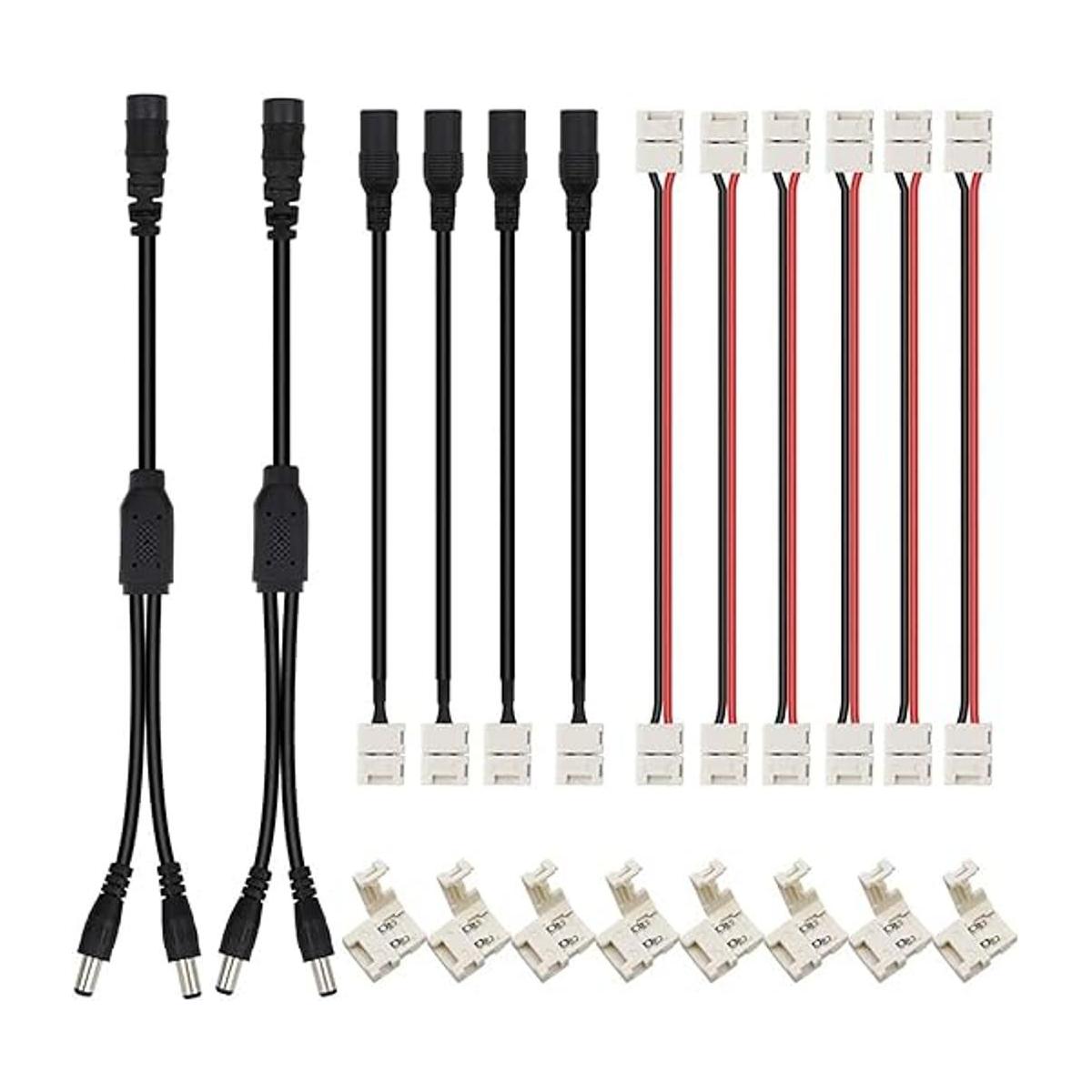 HitLights El kit de conector LED de 2 pines de 0.315 in