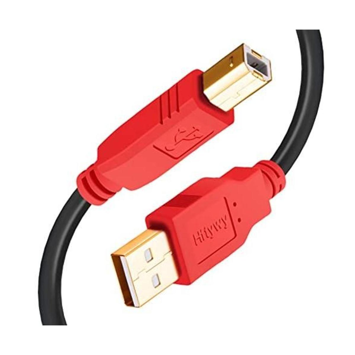 Hftywy Cable USB 2.0 para impresora macho a macho para