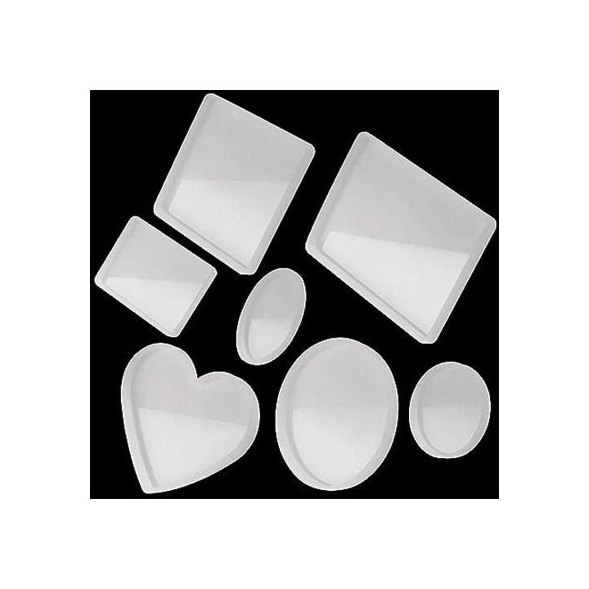 Pack de 7 moldes de resina de silicona grande para álbum