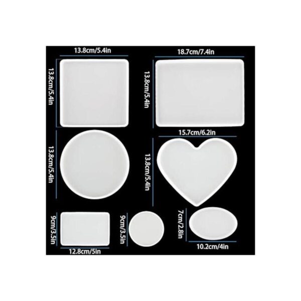 Pack de 7 moldes de resina de silicona grande para álbum_6