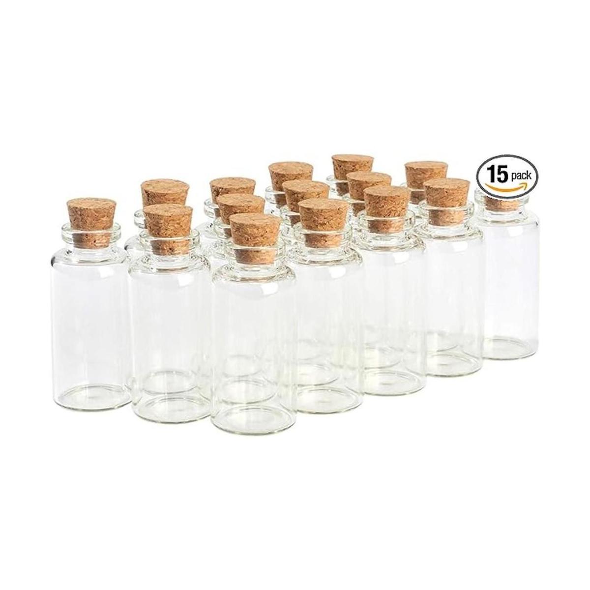 Magic Season Botellas de vidrio decorativas 15 piezas con