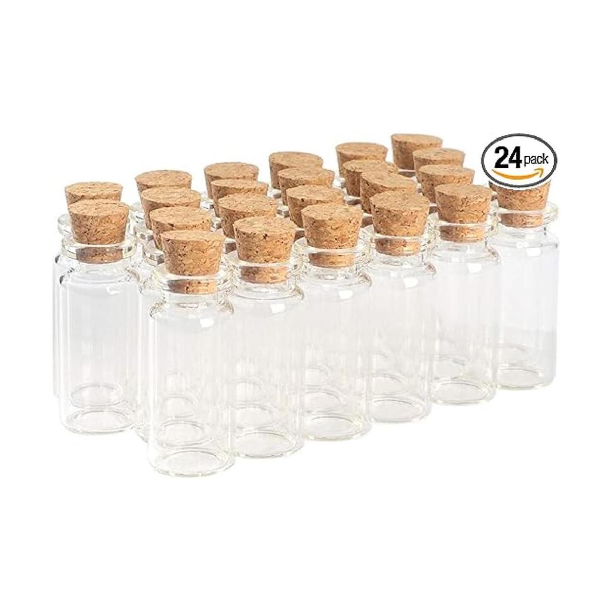 Magic Season Decorative Glass Bottles 24 Pcs wCork