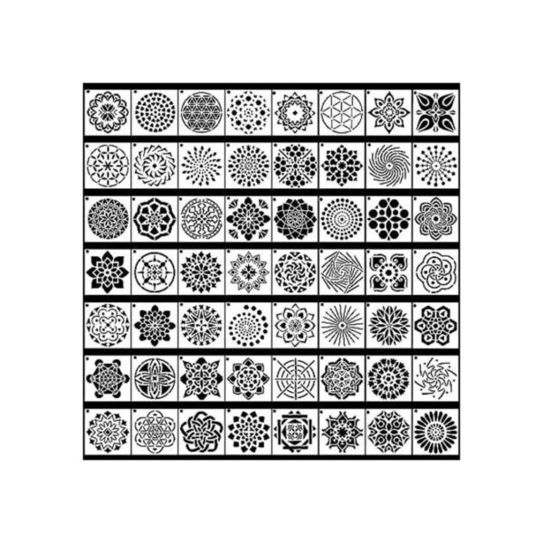 Paquete de 56 plantillas de pintura de lunares de mandala_1