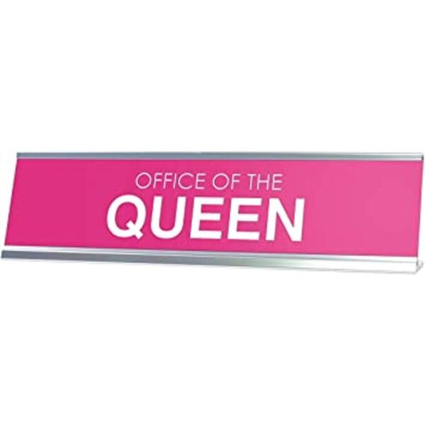 Signs ByLITA Cartel de oficina de la reina color rosa_1