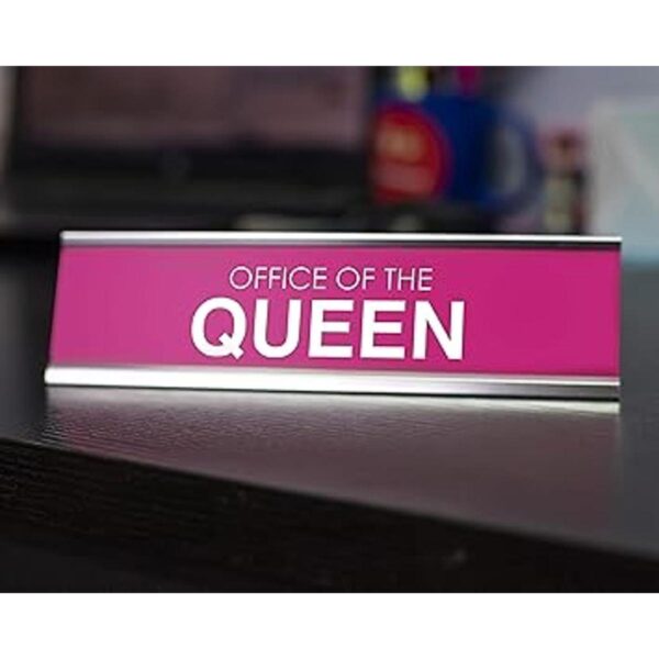 Signs ByLITA Cartel de oficina de la reina color rosa_2