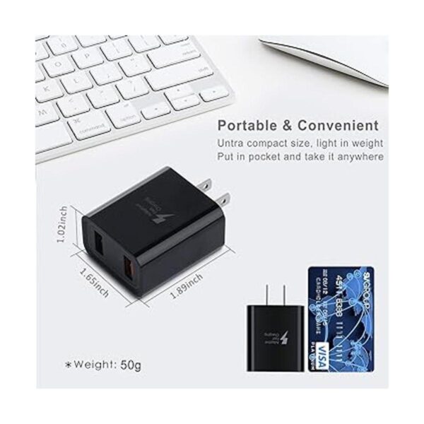 Pofesun Paquete de 2 cargadores rápidos de 30 W 3.0 Dual_4