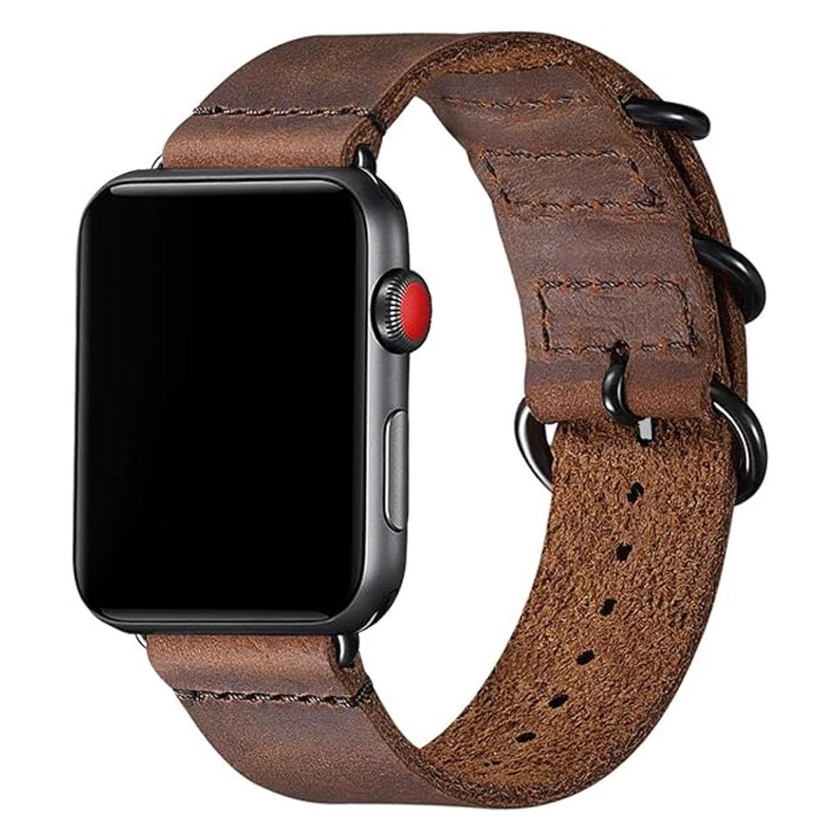 Correa de piel vintage compatible con Apple Watch de 1.50
