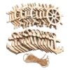 KCHEX 30 piezas de anclaje de madera con forma de timón