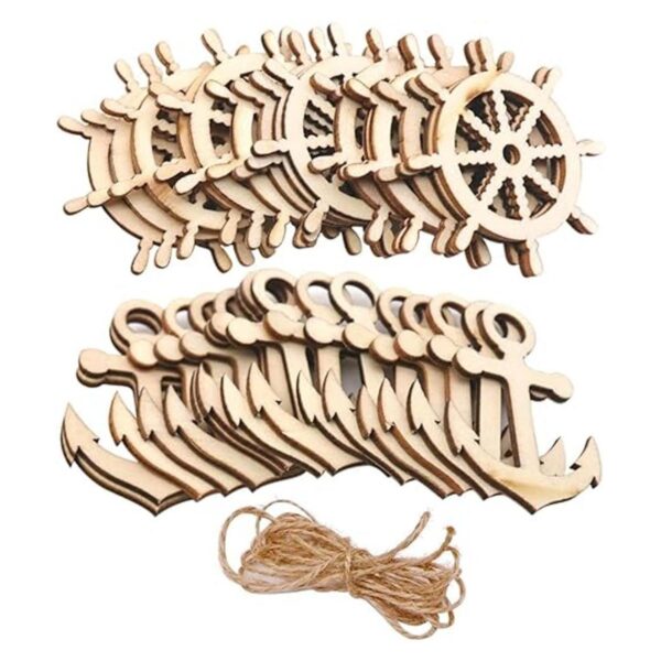 KCHEX 30 piezas de anclaje de madera con forma de timón