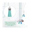 Paxcoo 240 borlas de llavero a granel para hacer joyas y
