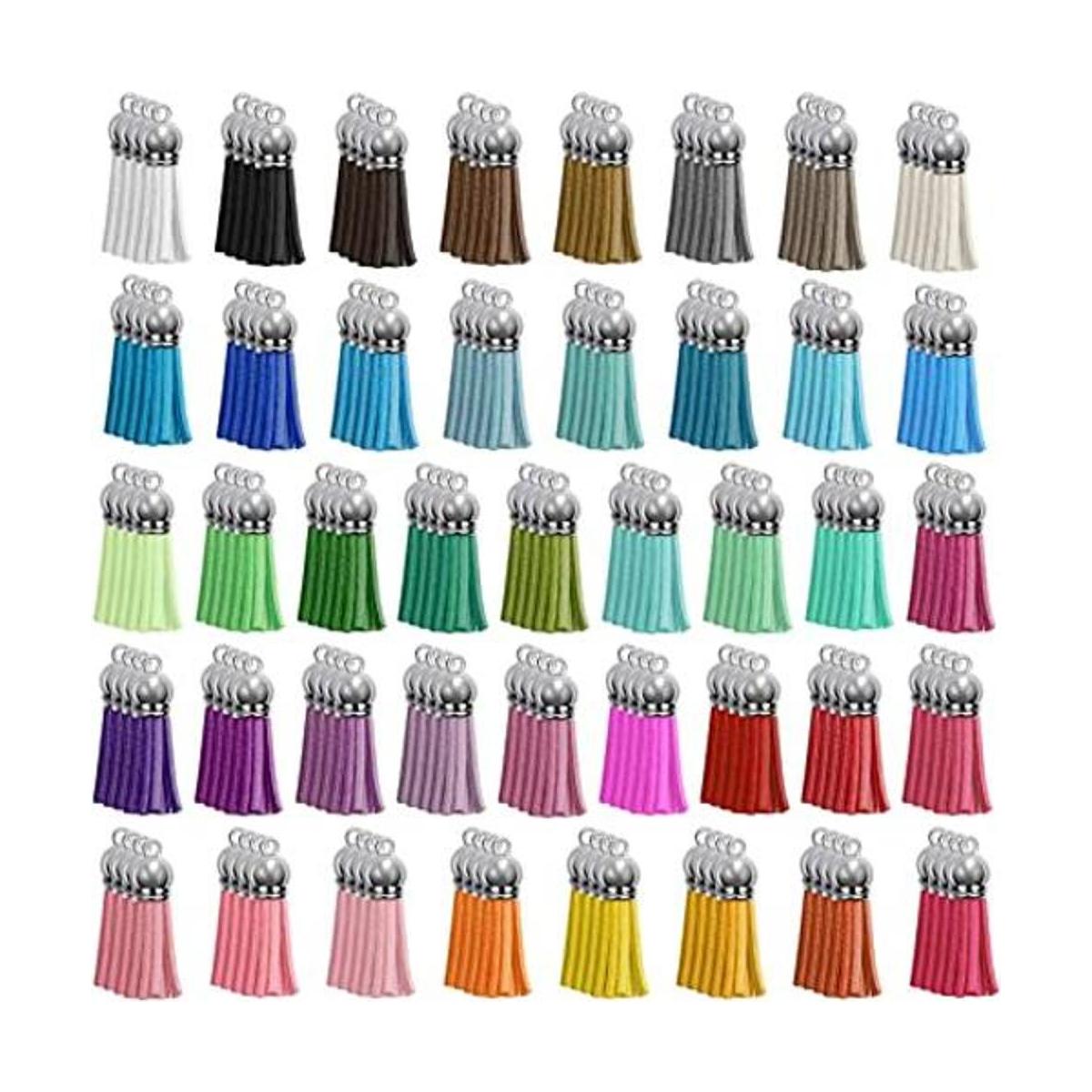 Paxcoo 240 borlas de llavero a granel para hacer joyas y