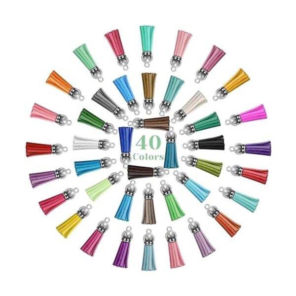 Paxcoo 240 borlas de llavero a granel para hacer joyas y