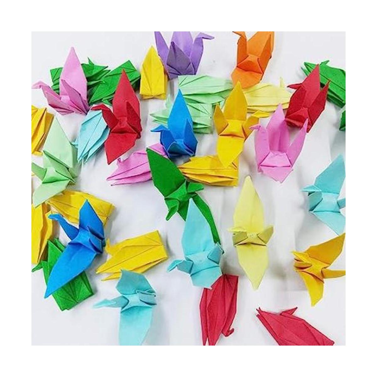 Morndew 50 grúas de papel de origami plegadas para bodas