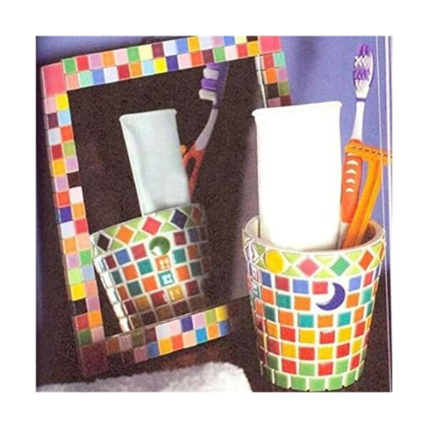 BestTeam Azulejos de mosaico de material artesanal mini_6