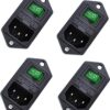 Oiyagai 4 piezas IEC320 C14 módulo de entrada conector_1