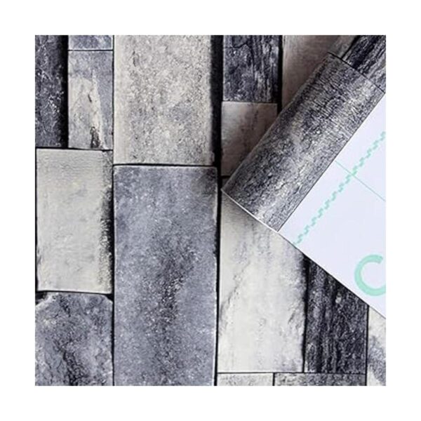 Papel pintado de ladrillo gris vintage de 17.7 x 118