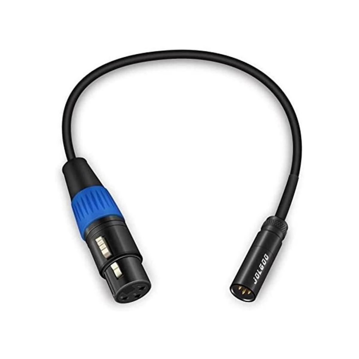 JOLGOO Cable adaptador mini XLR macho a XLR hembra 3