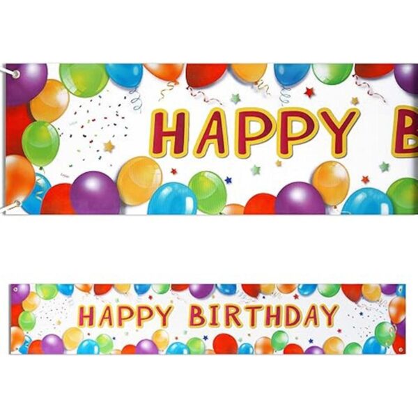 Banner de cumpleaños Feliz cumpleaños cartel enorme globo_2