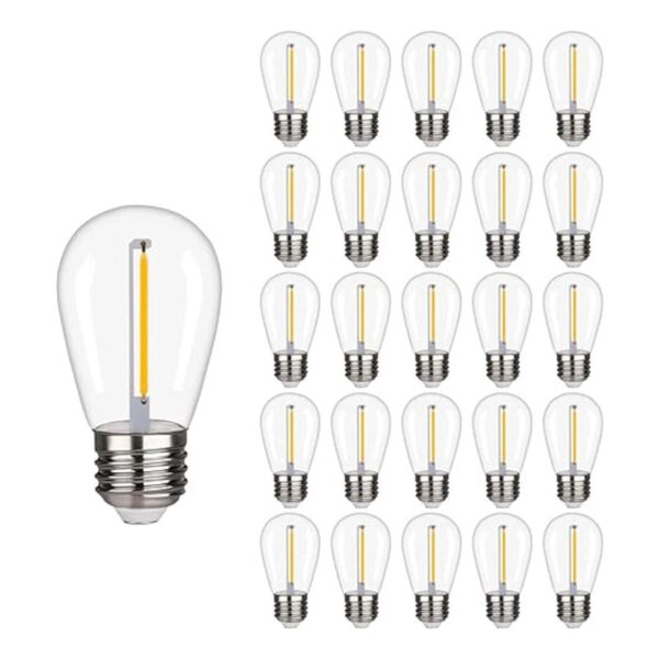 KGC Paquete de 25 bombillas LED de repuesto S14 de 1 W_1