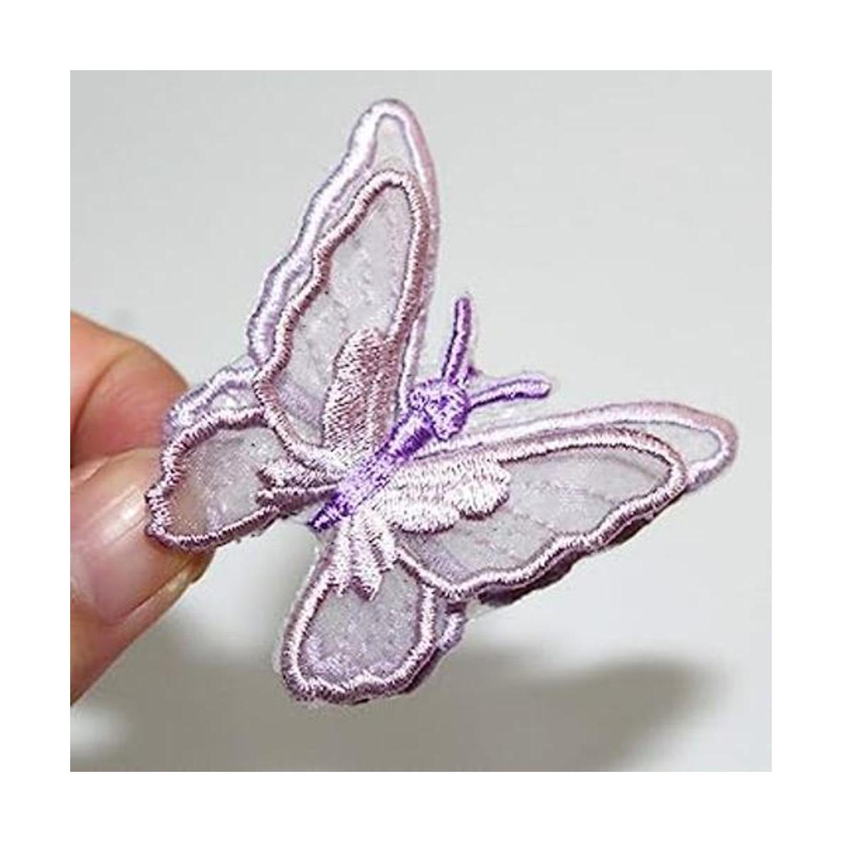 SUNMOVE 10 piezas bordado de mariposa para coser con