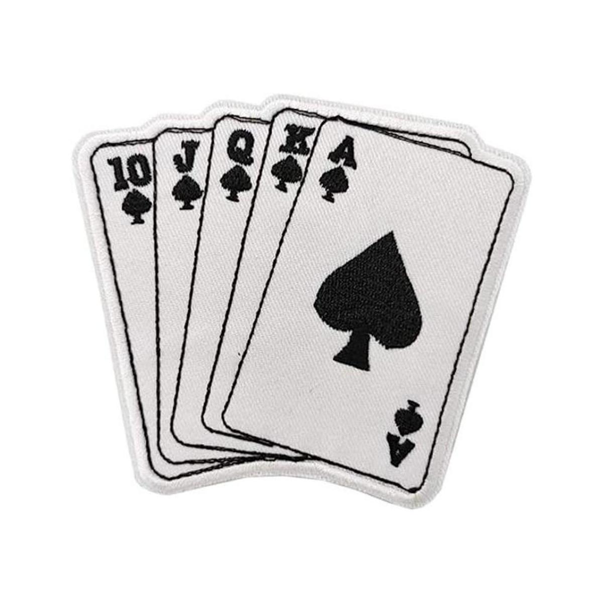 Royal Flush Adhesivo bordado para planchar o coser en