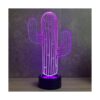Jinnwell Lámpara de noche con diseño de cactus en 3D 7_2