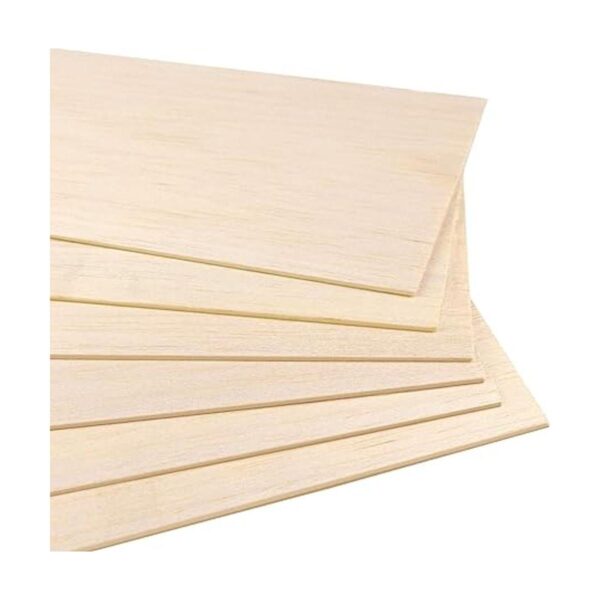 Paquete de 10 hojas de madera de balsa madera natural sin_4