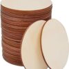 CBTONE 50 piezas de madera sin terminar círculos redondos