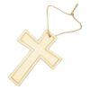 Cruz de madera sin terminar con cuerda de yute para