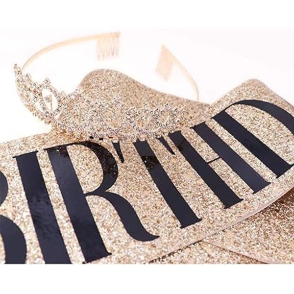Kit de tiara de marco y diamantes de imitación para niña_4