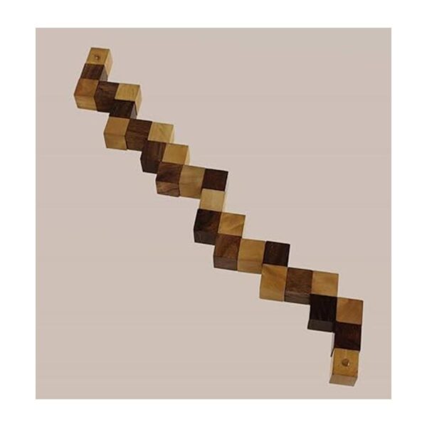 Rompecabezas de madera Cubo de serpiente hecho a mano_3