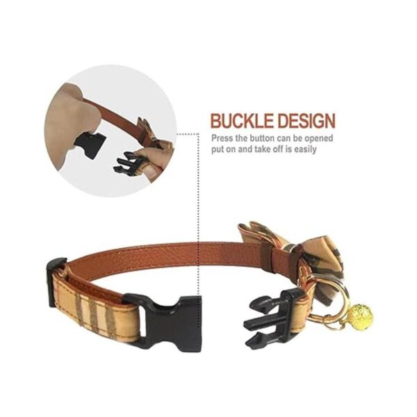KUDES Paquete de 2 collares para perro con pajarita y