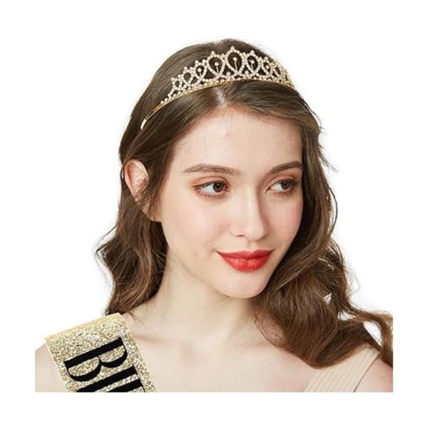 Kit de tiara de marco y diamantes de imitación para niña_3