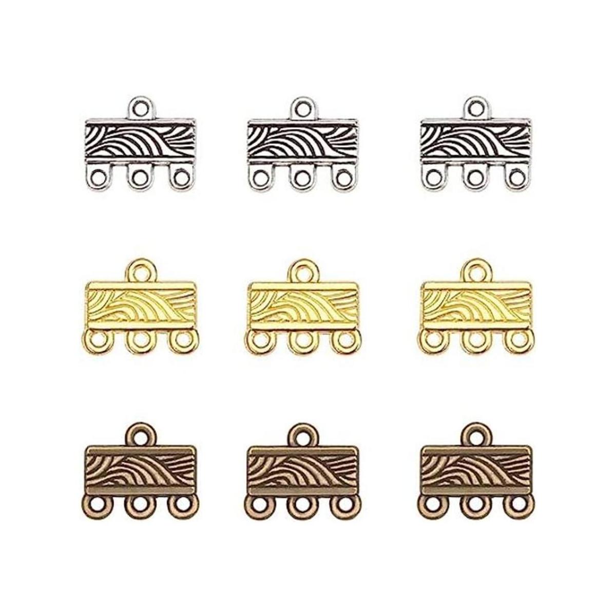 PH PandaHall 120 conectores de collar 3 colores