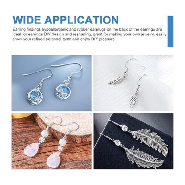 Ganchos para aretes de plata de ley 925 120 piezas60_5