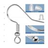 Ganchos para aretes de plata de ley 925 120 piezas60_3