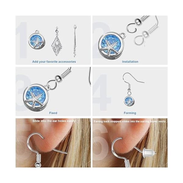 Ganchos para aretes de plata de ley 925 120 piezas60_4
