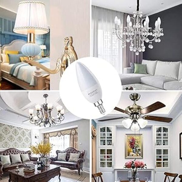 PAVOO Bombilla E12 equivalente a 60 W 6000 K 6 W 600_5