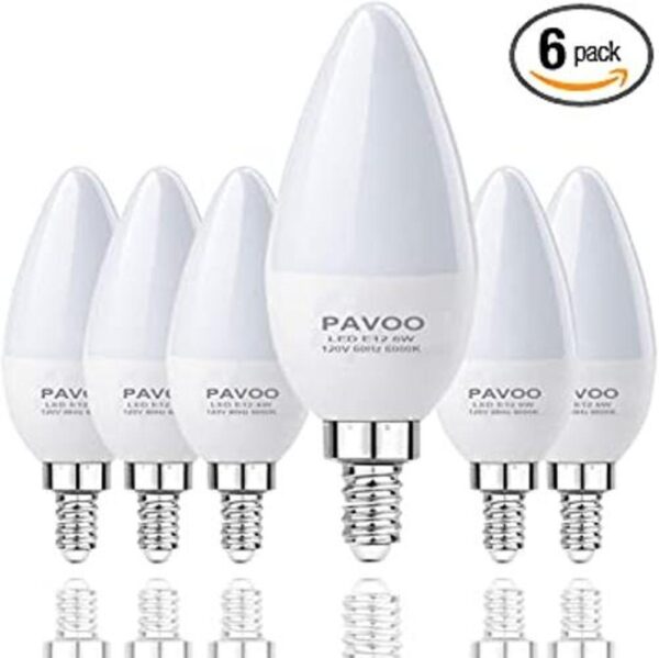 PAVOO Bombilla E12 equivalente a 60 W 6000 K 6 W 600_1