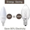 PAVOO Bombilla E12 equivalente a 60 W 6000 K 6 W 600_4