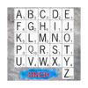 Plantilla de letras Scrabble de 3.9 in para pintar en