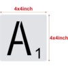 Plantilla de letras Scrabble de 3.9 in para pintar en
