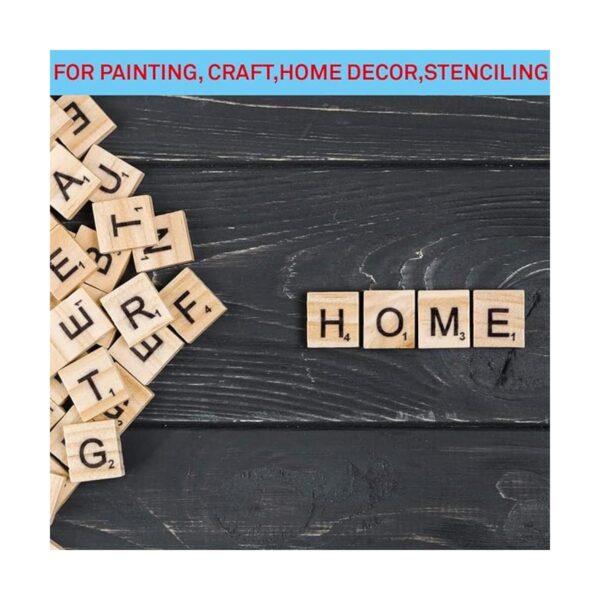 Plantilla de letras Scrabble de 3.9 in para pintar en
